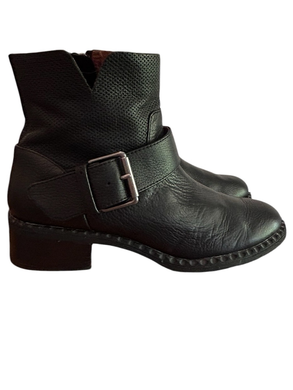 Kenneth Cole Gentle Souls - Women's Black Leather Ankle Boots - Gothic Chic 8.5